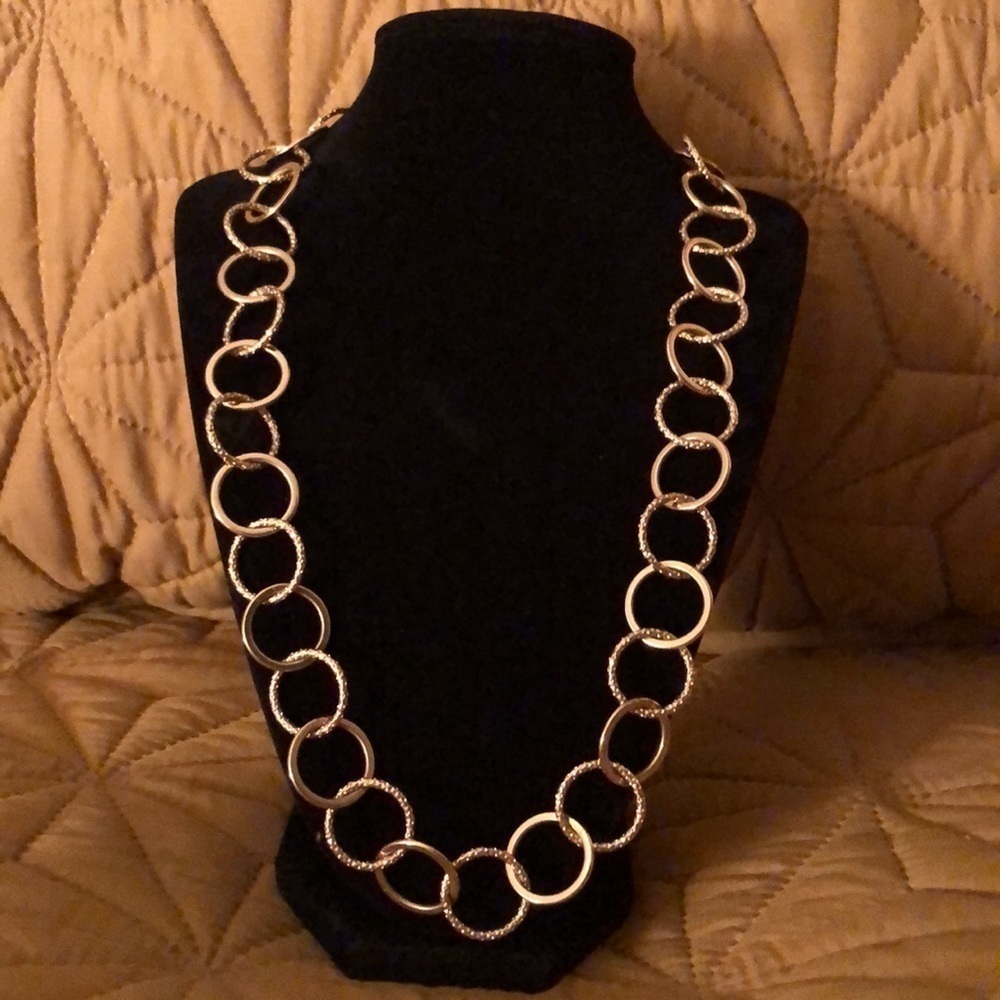 Romanza Italy gold tone necklace.